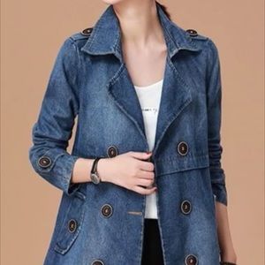 Blue jean jacket size medium, brand new,